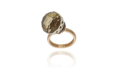 Anello con quarzo e diamanti brown - Asta Preziosi Anello con quarzo e diamanti brown - Asta Preziosi