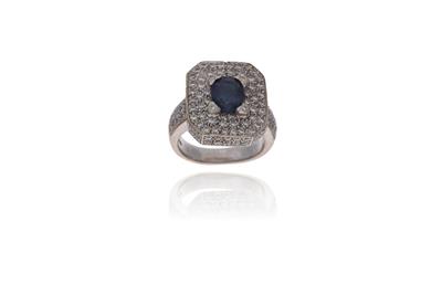 Anello con zaffiro e diamanti - Asta Preziosi Anello con zaffiro e diamanti - Asta Preziosi