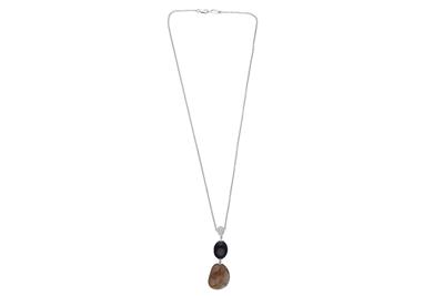 Collana con quarzo, onice e diamanti - Asta Preziosi Collana con quarzo, onice e diamanti - Asta Preziosi