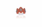 Anello con corallo e diamanti - Asta Preziosi Anello con corallo e diamanti - Asta Preziosi