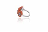 Anello con corallo e diamanti - Asta Preziosi Anello con corallo e diamanti - Asta Preziosi
