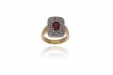 Anello con diamanti e rubino - Asta Preziosi Anello con diamanti e rubino - Asta Preziosi