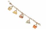 Bracciale con 5 charms parti smaltate - Asta Preziosi Bracciale con 5 charms parti smaltate - Asta Preziosi