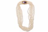 Collana otto fili di perle coltivate con chiusura in oro e ametista - Asta Preziosi Collana otto fili di perle coltivate con chiusura in oro e ametista - Asta Preziosi