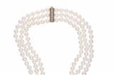 Collana tre fili di perle coltivate e pietre - Asta Preziosi Collana tre fili di perle coltivate e pietre - Asta Preziosi