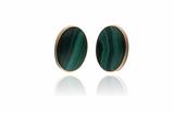 Paio di orecchini con malachite - Asta Preziosi