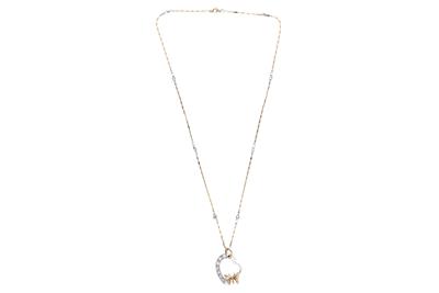 Collana e ciondolo con diamanti e pietra - Asta Preziosi
