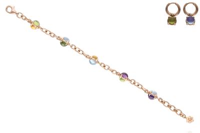 Paio di orecchini e bracciale con pietre naturali - Asta Preziosi Paio di orecchini e bracciale con pietre naturali - Asta Preziosi