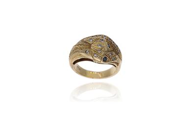 Anello con diamanti e zaffiri - Asta Preziosi