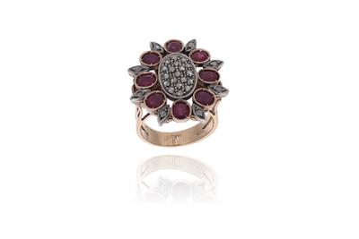 Anello con rubini e diamanti - Asta Preziosi