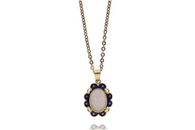 Collana con ciondolo, madreperla e smalti - Asta Preziosi