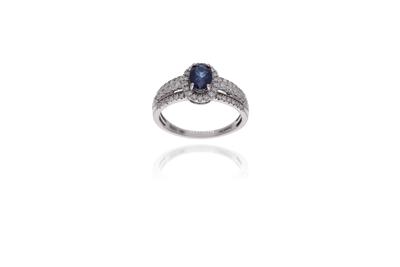 DonnaOro, anello con diamanti e pietra - Asta Preziosi