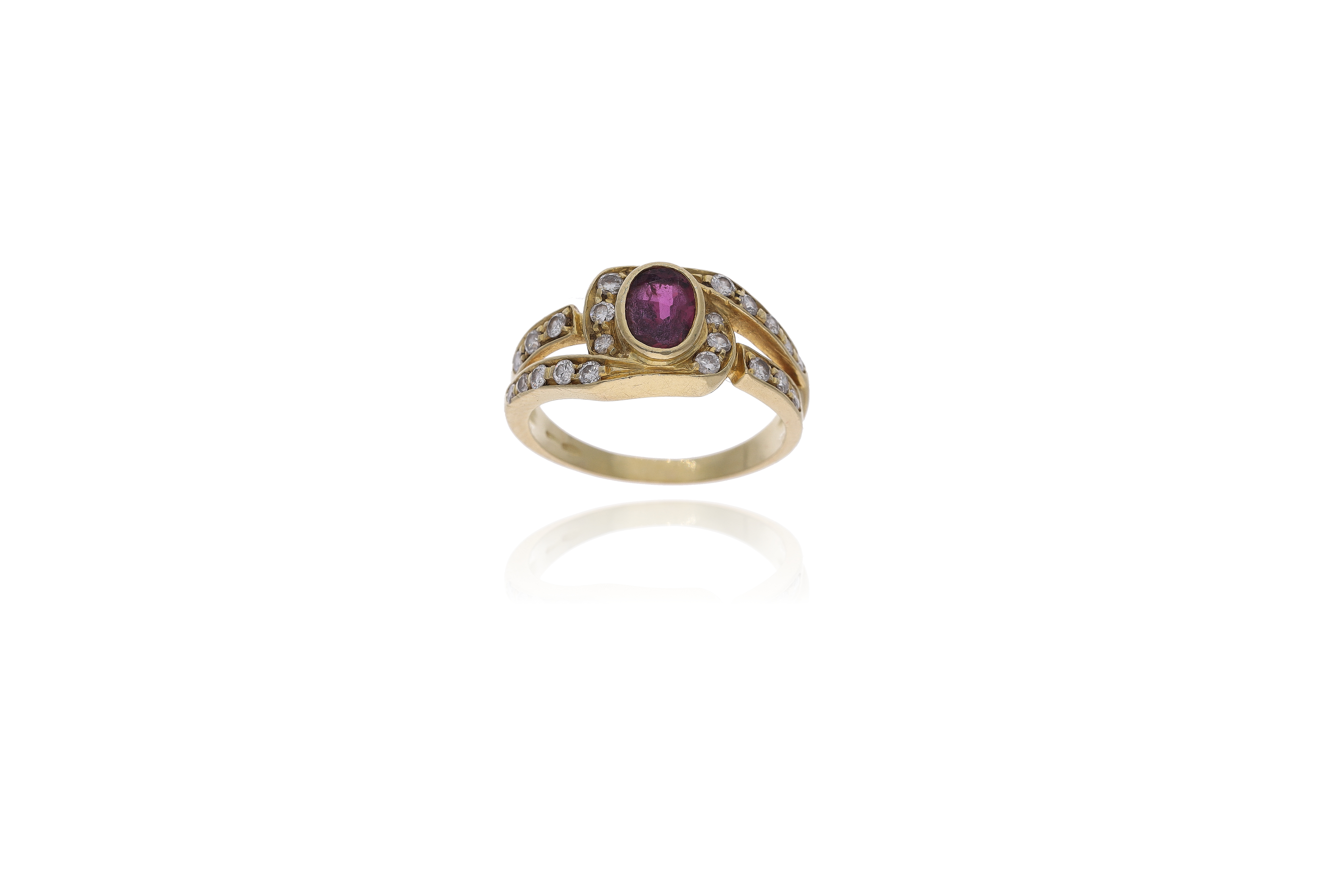 Anello con diamanti e rubino - Asta Preziosi