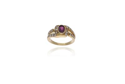 Anello con diamanti e rubino - Asta Preziosi Anello con diamanti e rubino - Asta Preziosi