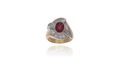Anello con rubino e diamanti - Asta Preziosi Anello con rubino e diamanti - Asta Preziosi