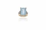 Anello con acquamarina e diamanti - Asta Preziosi Anello con acquamarina e diamanti - Asta Preziosi