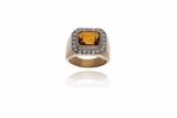 Anello con quarzo e diamanti - Asta Preziosi