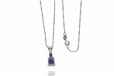 Collana con ciondolo con ametista e pietra - Asta Preziosi Collana con ciondolo con ametista e pietra - Asta Preziosi