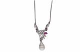 Collana con perla, diamanti e rubini - Asta Preziosi Collana con perla, diamanti e rubini - Asta Preziosi
