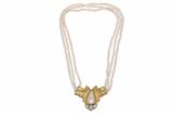 Collana di perle con diamanti e acquamarina - Asta Preziosi Collana di perle con diamanti e acquamarina - Asta Preziosi