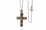 Collana e ciondolo con ametista, peridoto e pietre - Asta Preziosi