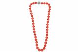 Collana di corallo con diamanti - 