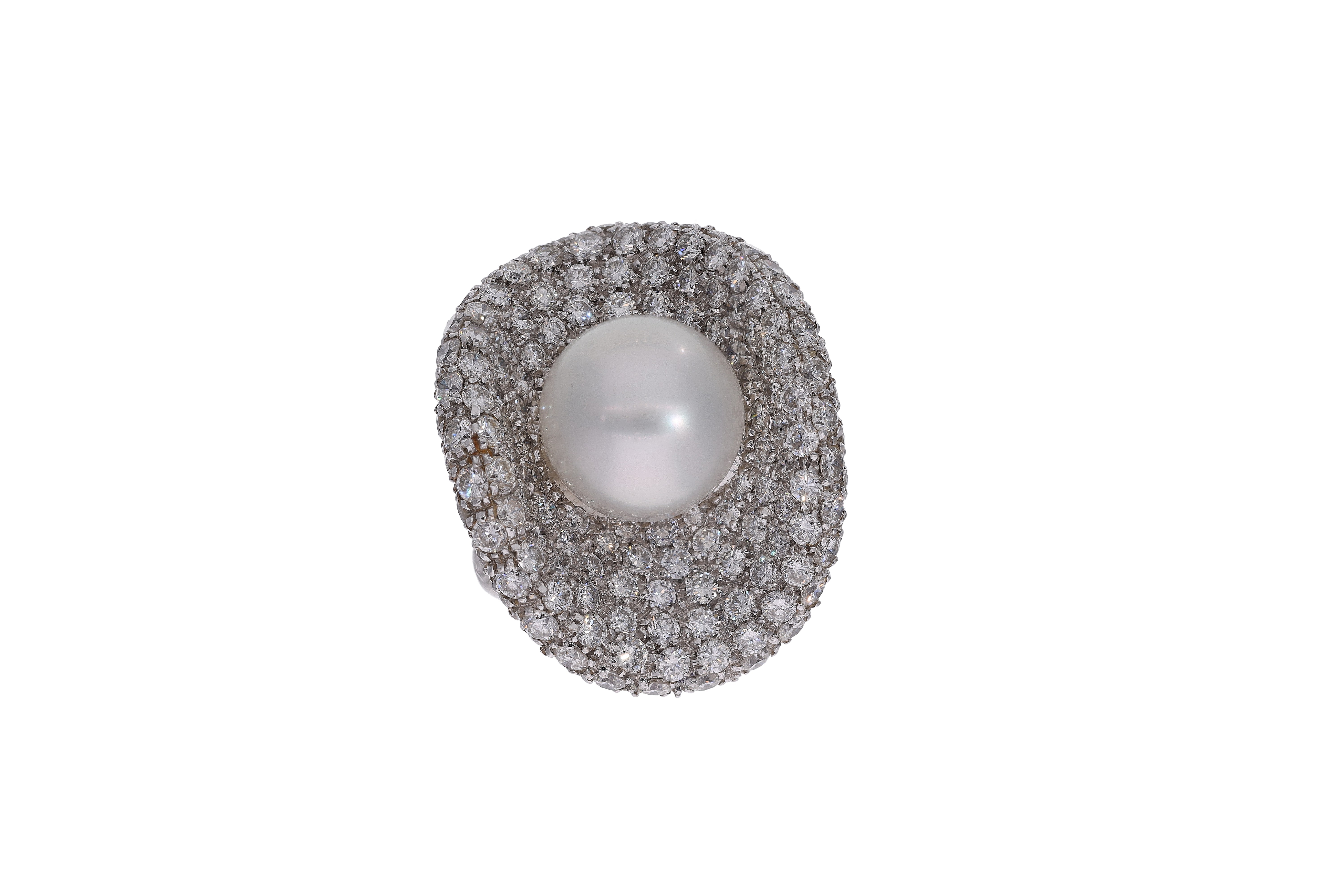 Anello con diamanti e perla - Asta Preziosi