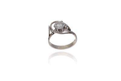 Anello con diamante - 