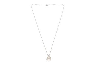 Collana con diamante e perla coltivata - 