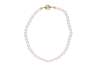 Collana di perle coltivate con diamanti - 