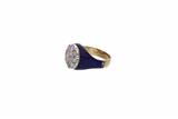 Anello con diamanti e smalto - 