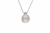 Collana con diamante e perla coltivata - 