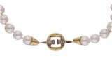 Collana di perle coltivate con diamanti - 