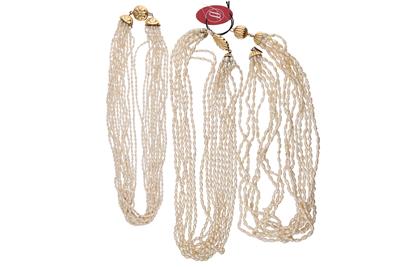 Collana composta da dodici fili di perlecoltivate - Asta Tesoro