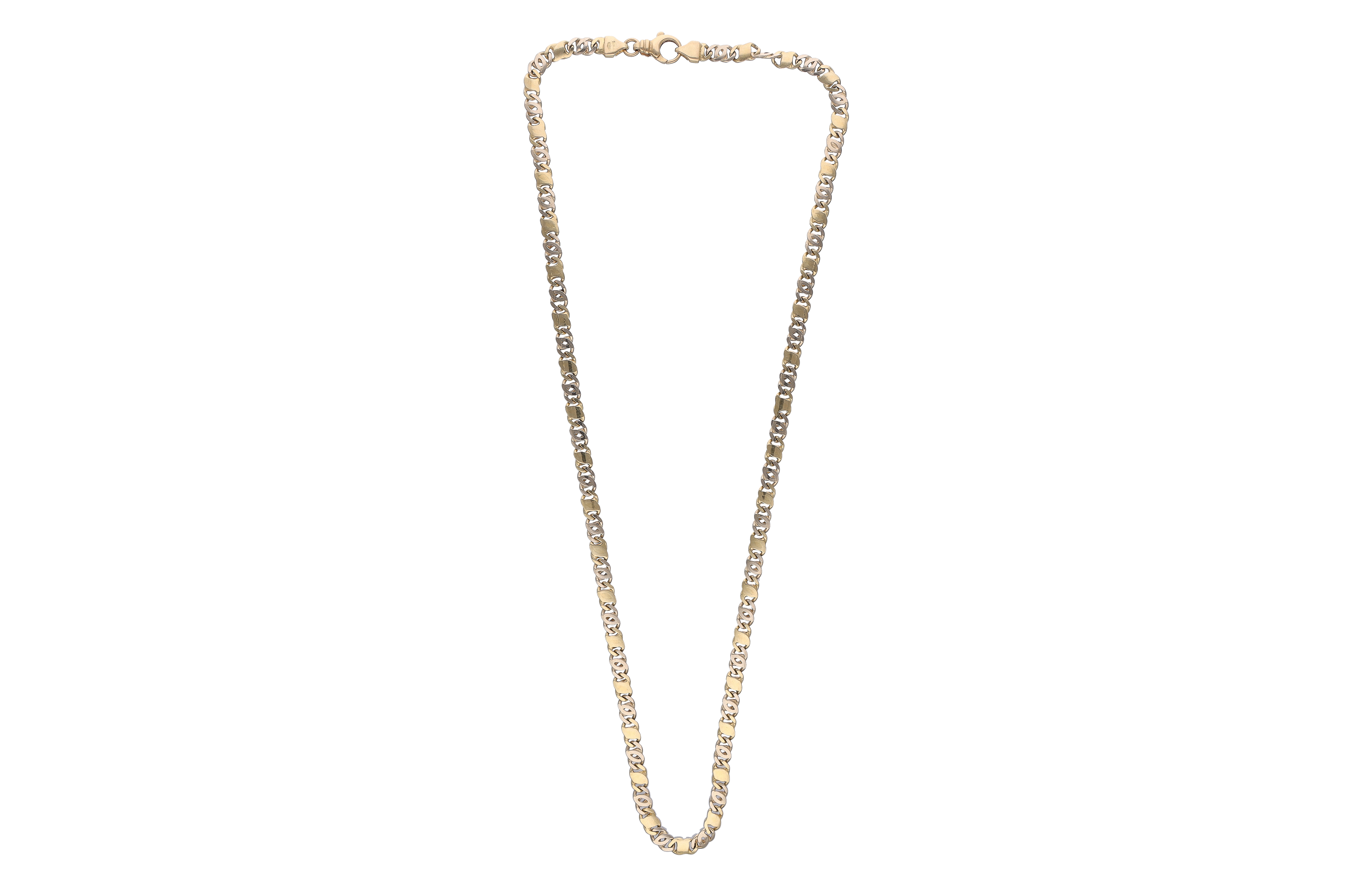 Collana con maglie modulari, in oro bicolore 750 - Asta Speciale - Oro da investimento