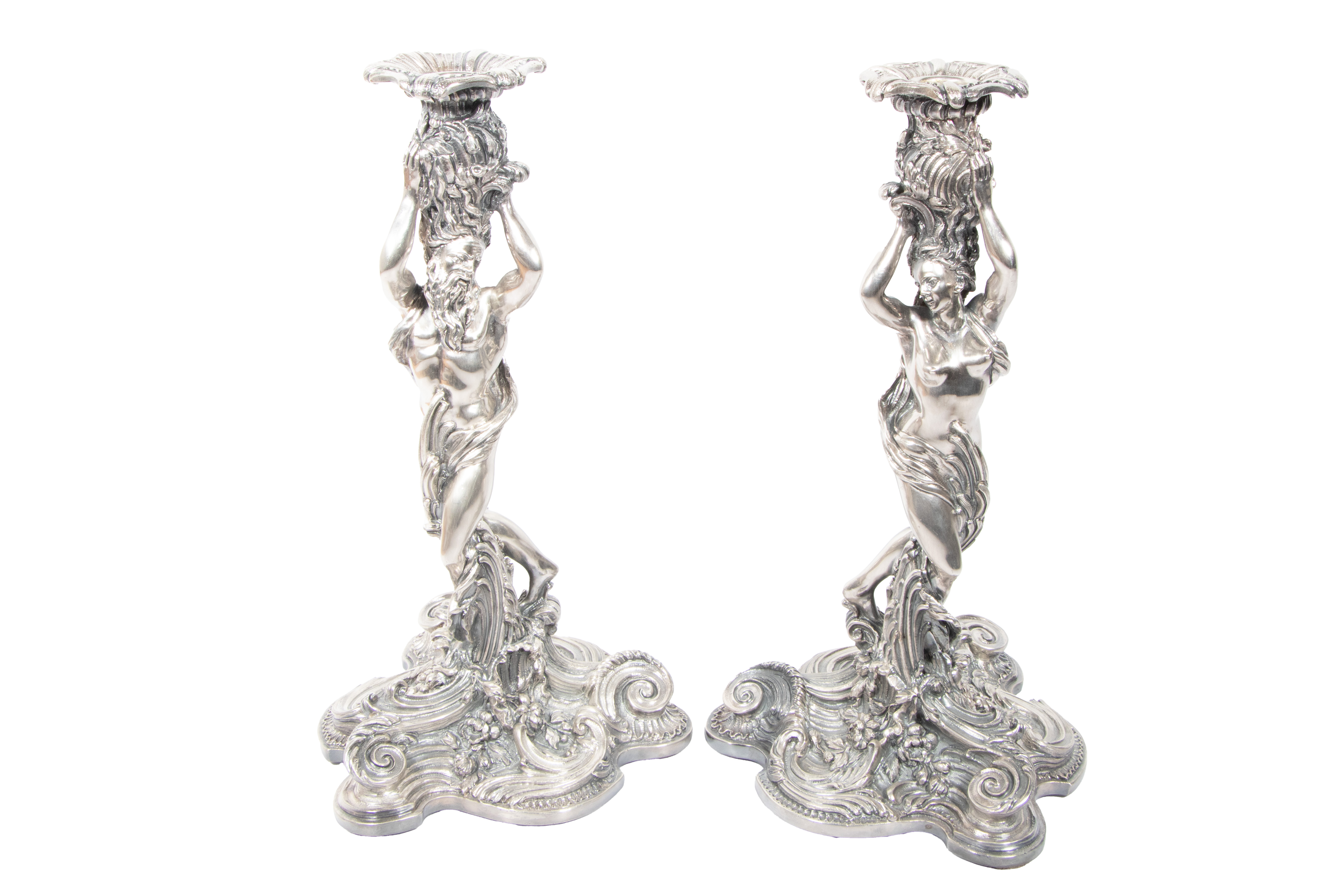 Silva Giuseppe, coppia di candelieri in argento - Speciale di Natale