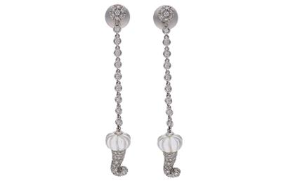 Chatecler Cornetto orecchini con diamanti e cristalli di rocca - Speciale di Natale Chatecler Cornetto orecchini con diamanti e cristalli di rocca - Speciale di Natale