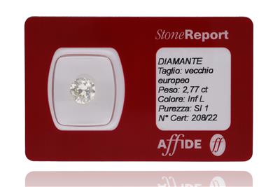 Diamante taglio vecchio europeo forma rotonda, ct. 2,77 - Speciale di Natale Diamante taglio vecchio europeo forma rotonda, ct. 2,77 - Speciale di Natale