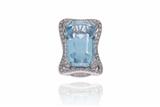 Anello con acquamarina e diamanti - Speciale di Natale Anello con acquamarina e diamanti - Speciale di Natale