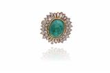 Anello con smeraldo e diamanti - Speciale di Natale Anello con smeraldo e diamanti - Speciale di Natale