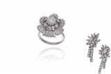 Anello e paio di orecchini con diamanti - Speciale di Natale