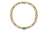 Collana con smeraldo cabochon e diamanti - Speciale di Natale Collana con smeraldo cabochon e diamanti - Speciale di Natale