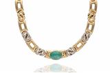 Collana con smeraldo cabochon e diamanti - Speciale di Natale Collana con smeraldo cabochon e diamanti - Speciale di Natale