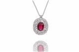 Collana e centrale con rubino e diamanti - Speciale di Natale Collana e centrale con rubino e diamanti - Speciale di Natale