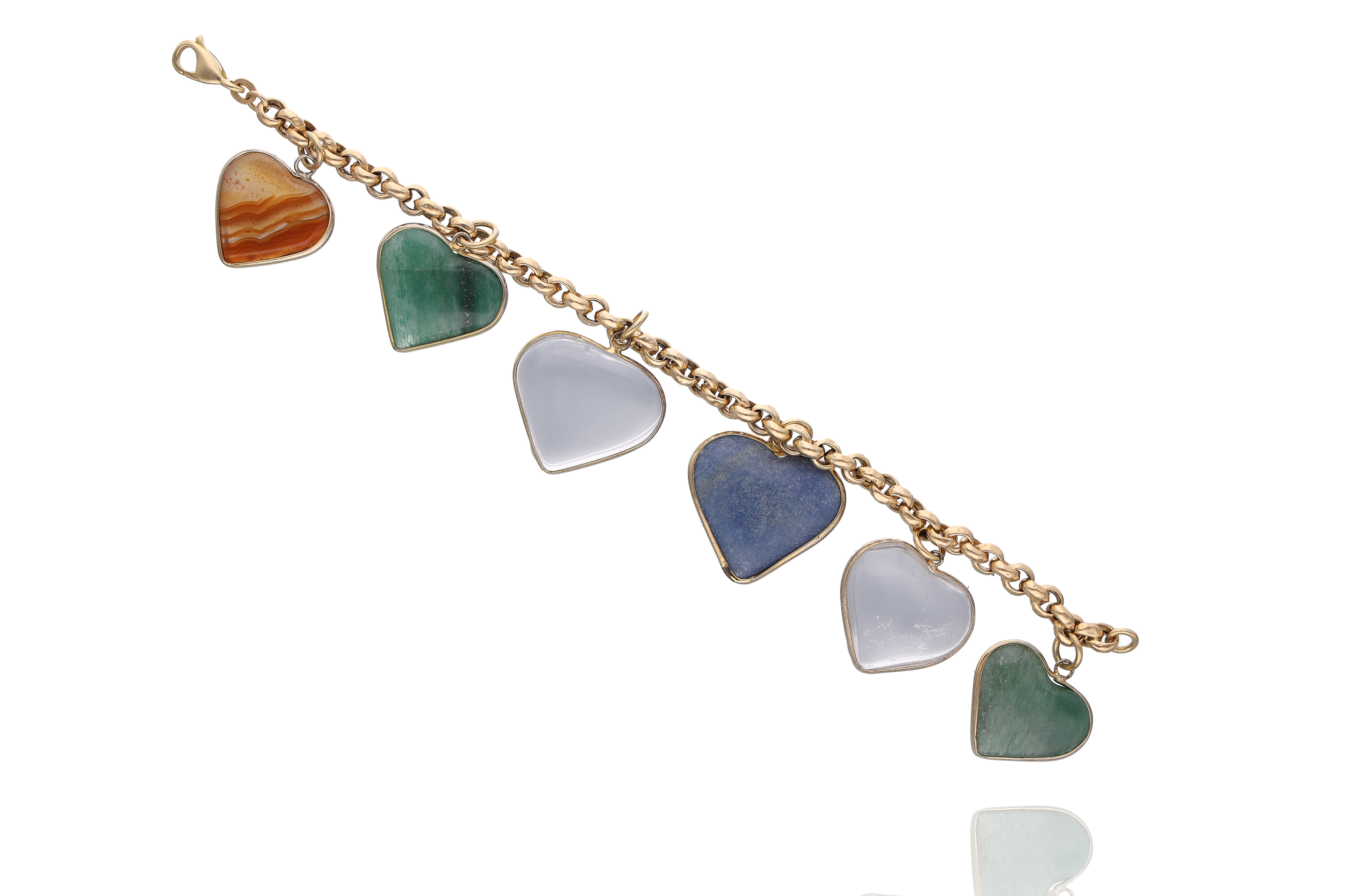 Bracciale con cristalli di rocca, agata e pietre - Asta di San Valentino