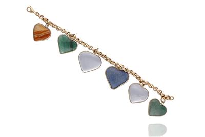 Bracciale con cristalli di rocca, agata e pietre - Asta di San Valentino