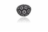 Anello con diamanti, diamanti neri e pietre - Asta di Pasqua Anello con diamanti, diamanti neri e pietre - Asta di Pasqua
