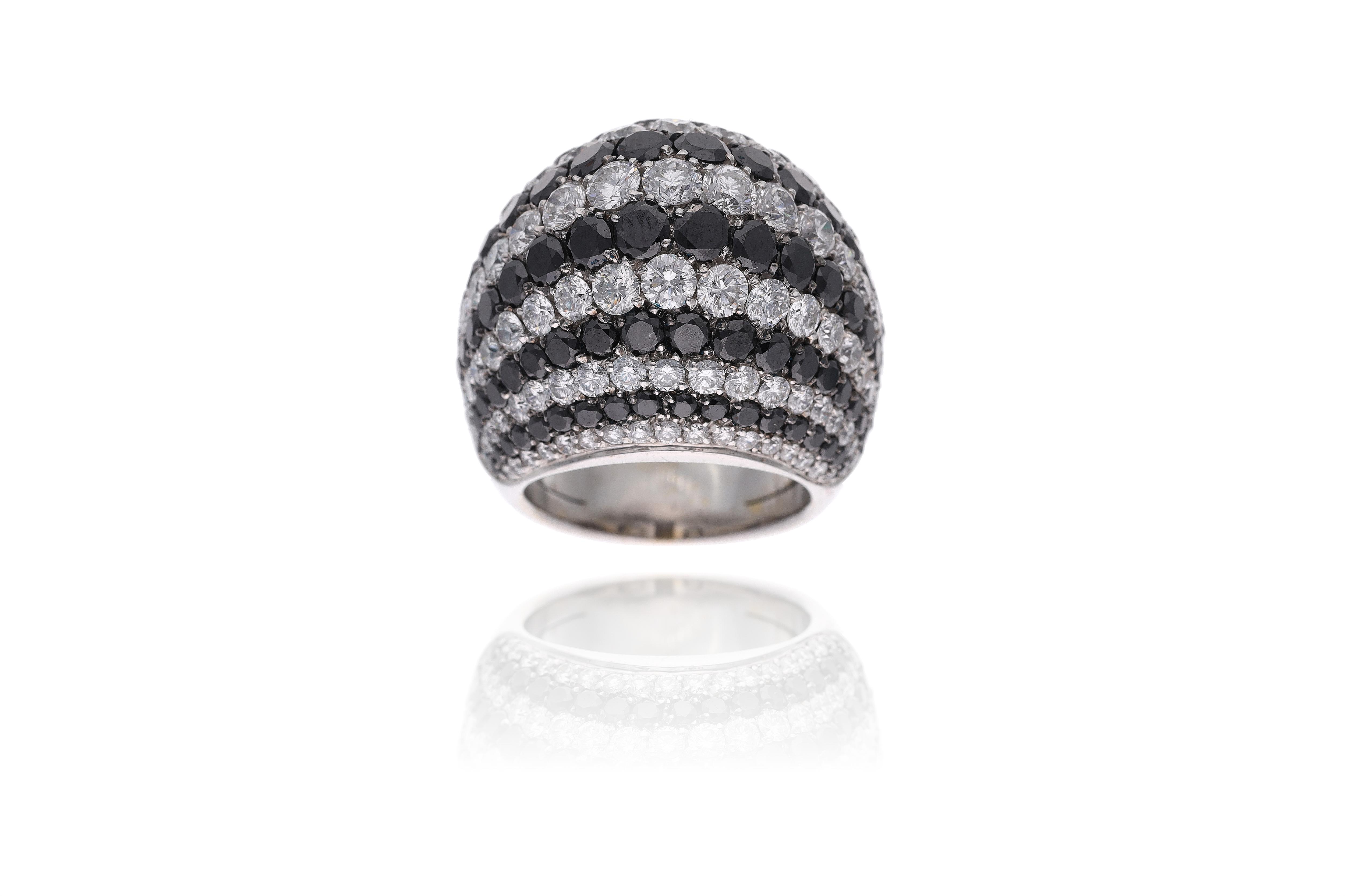 Crivelli, anello con diamanti e diamanti neri - Asta Grandi Firme