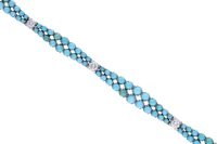 Bracciale con turchesi trattati, pietre e diamanti - Speciale Gioielli Bracciale con turchesi trattati, pietre e diamanti - Speciale Gioielli