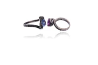 Coppia di anelli con zaffiro, zaffiro rosa e diamanti - Speciale Gioielli Coppia di anelli con zaffiro, zaffiro rosa e diamanti - Speciale Gioielli